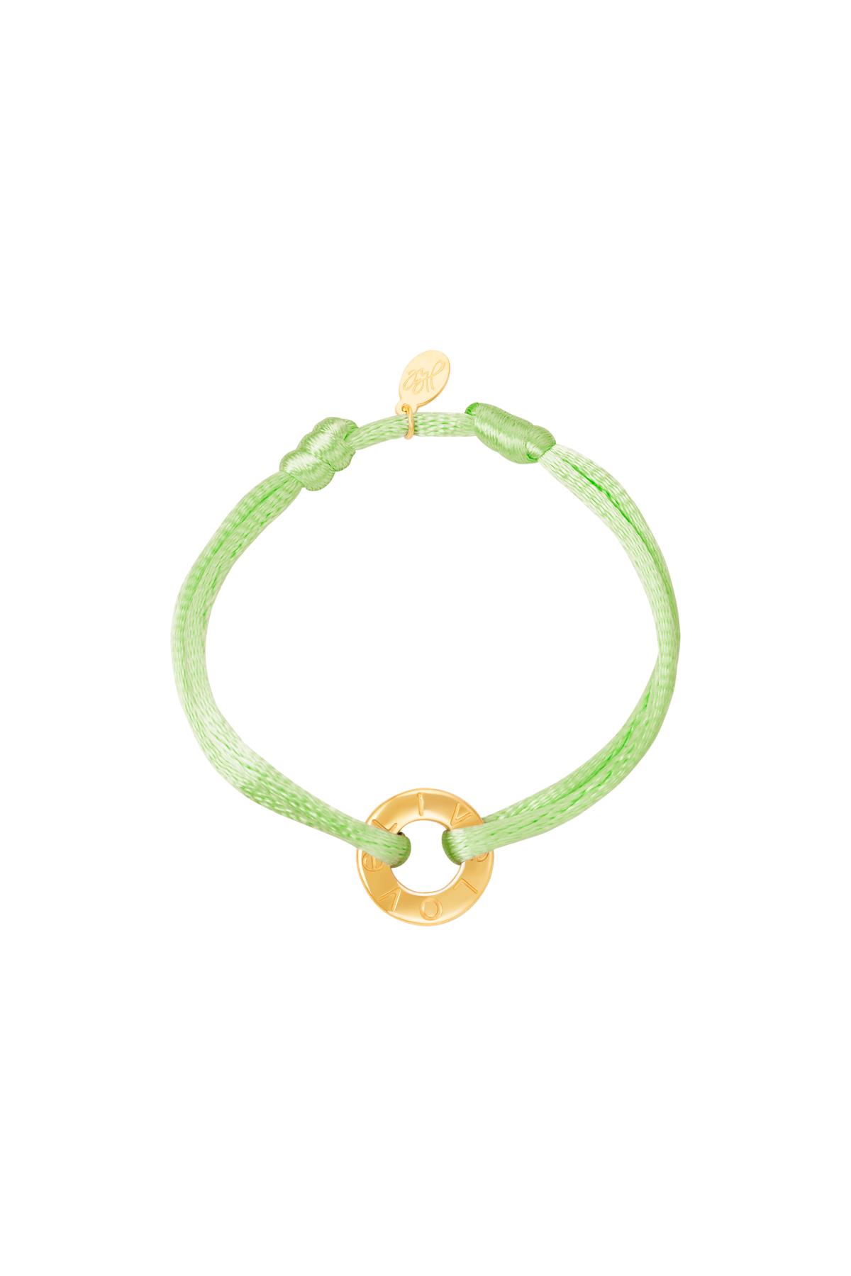 Bracelet color cord Green Stainless Steel 