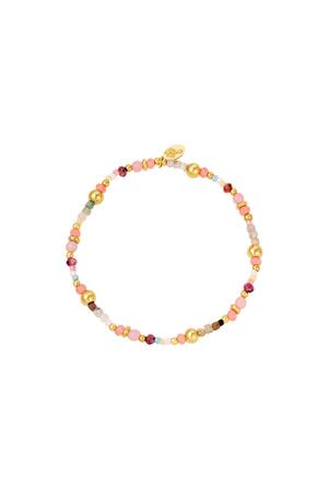 braccialetto di perline Pink Natural stones h5 