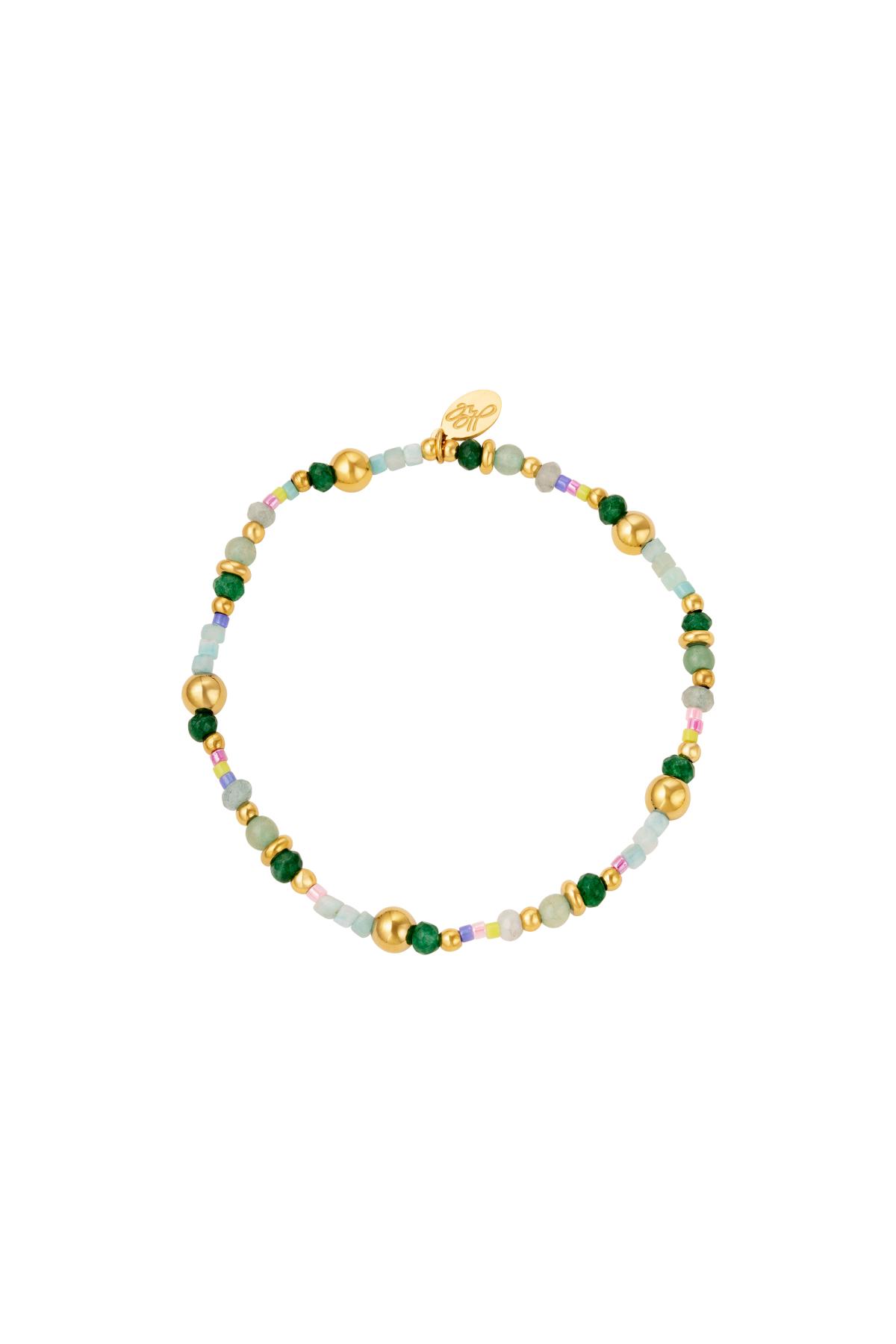 Beaded bracelet Green Natural stones