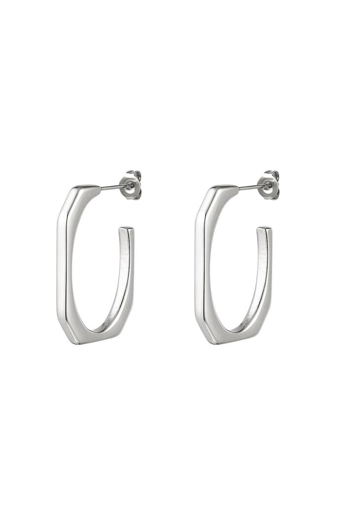 Earrings geometric Silver Stainless Steel 