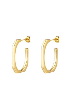 Earrings geometric Gold Stainless Steel h5 