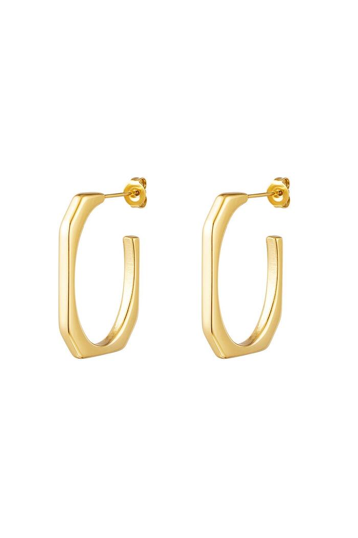 Ohrringe geometrisch Gold Edelstahl 