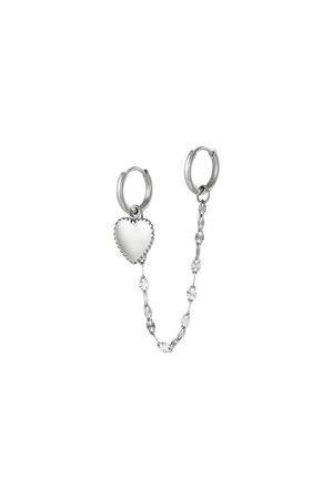 Stainless steel earrings Silver h5 