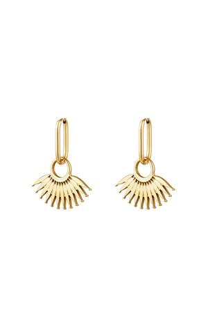 Stainless steel earrings Gold h5 