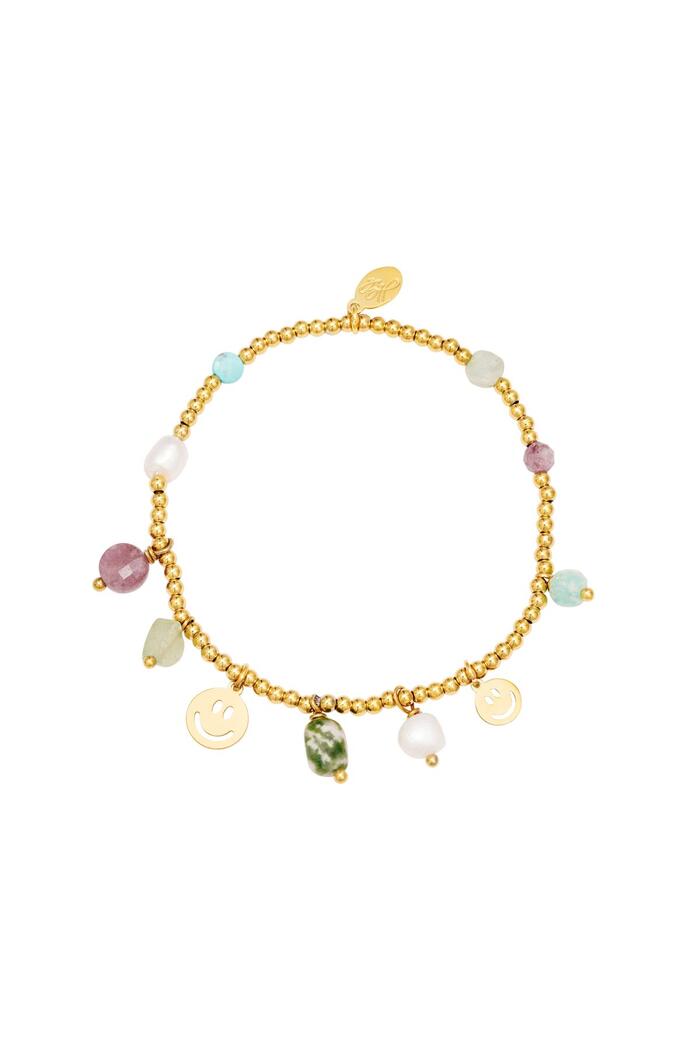 Stainless steel bracelet beads Gold 