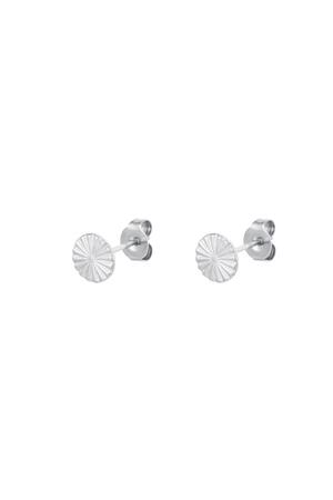 Stud Earrings Circle Silver Stainless Steel h5 