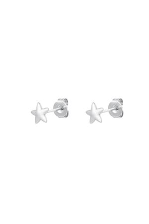 Stud Earrings Star Silver Stainless Steel h5 
