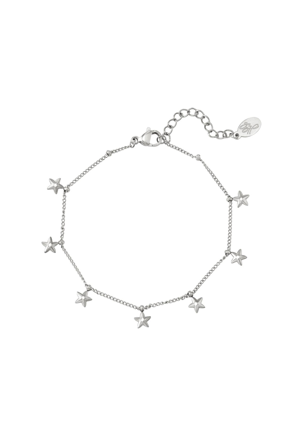 Bracelet star charms Silver Stainless Steel h5 