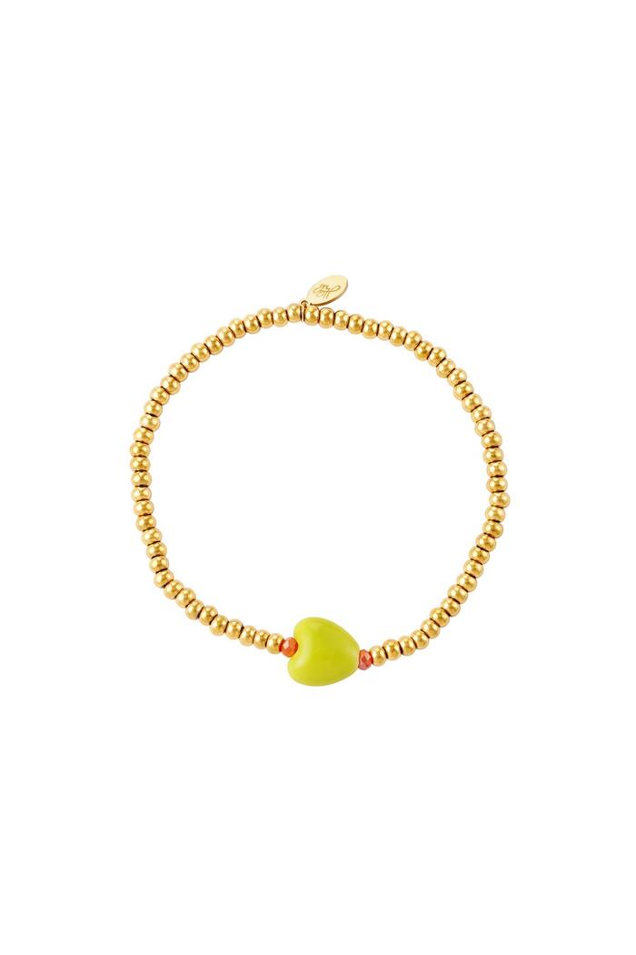 Heart bracelet - #summergirls collection Green & Gold Ceramics 