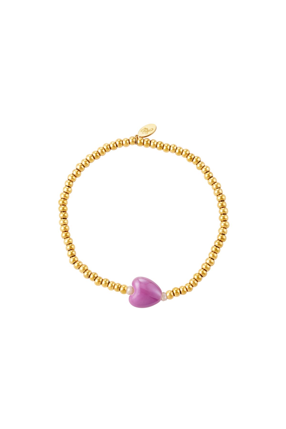 Heart bracelet - #summergirls collection Purple Ceramics