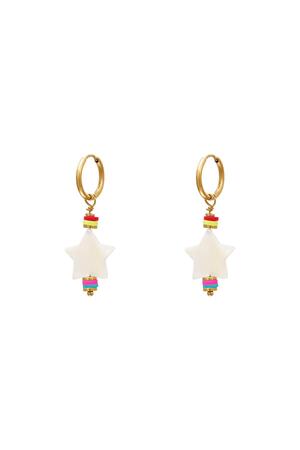 Pendientes Beads & Stars - colección #summergirls Oro Conchas h5 
