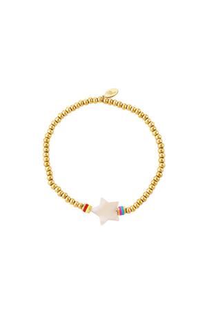 Beads & Stars armband - #summergirls collection Goud Schelpjes h5 