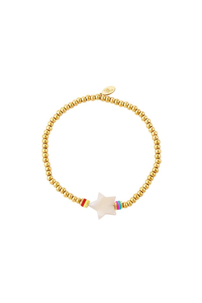 Beads & Stars armband - #summergirls collection Goud Schelpjes 