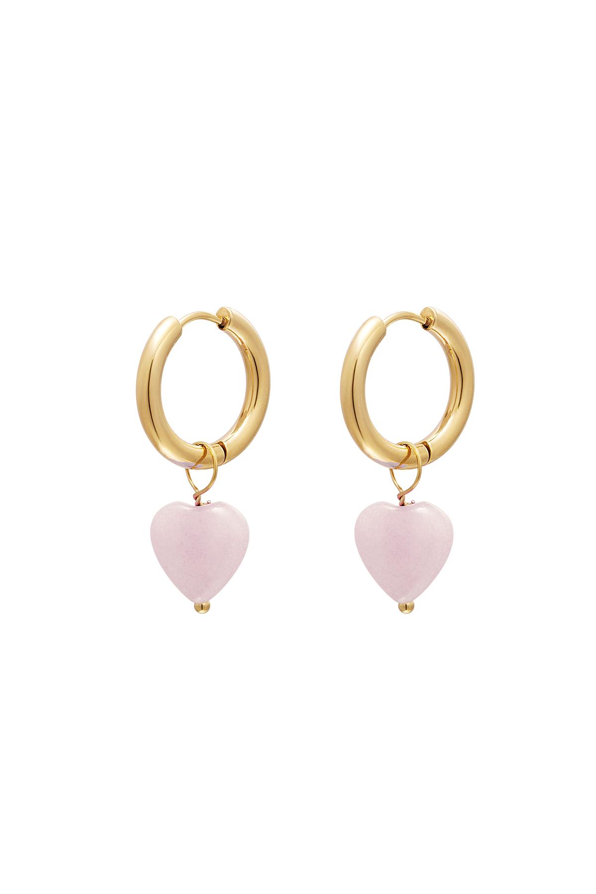 Heart earrings - #summergirls collection Pink Stainless Steel h5 