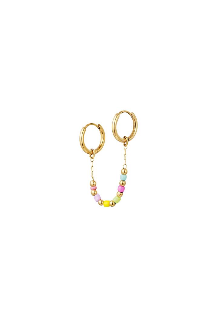 Kleurrijke ketting oorbellen - #summergirls collection Goud Stainless Steel 