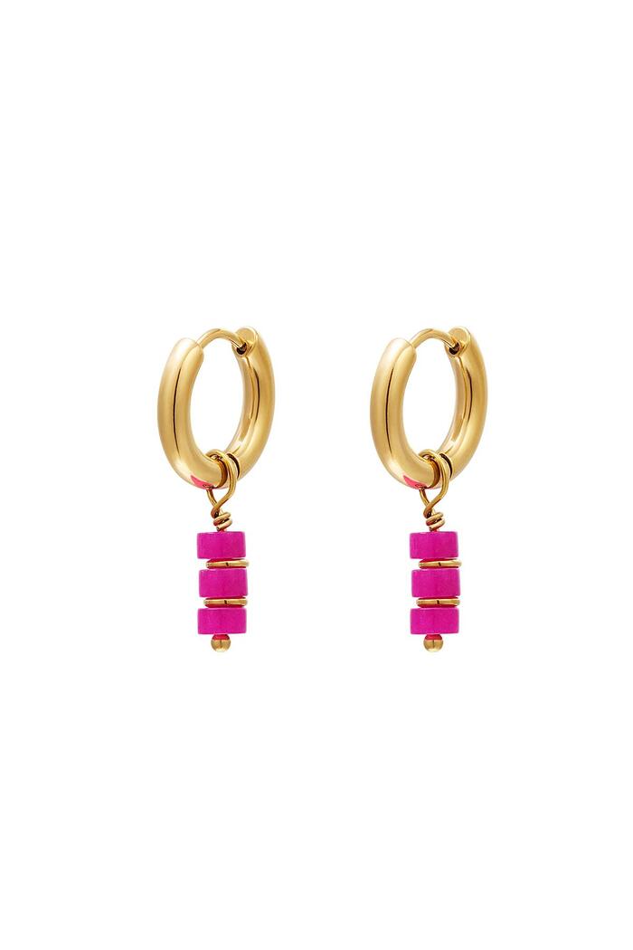 Boucles d'oreilles colorées - collection #summergirls Rosé Acier inoxydable 