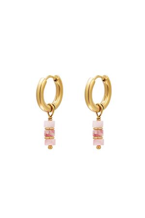 Kleurrijke oorbellen - #summergirls collection Roze Stainless Steel h5 