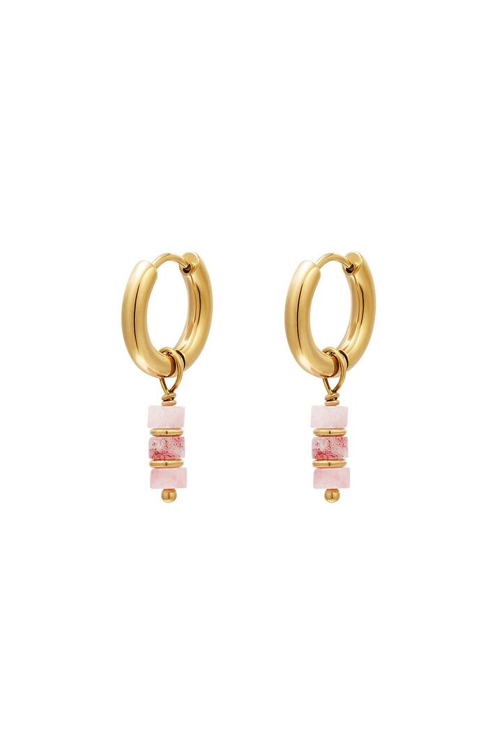 Kleurrijke oorbellen - #summergirls collection Roze Stainless Steel 