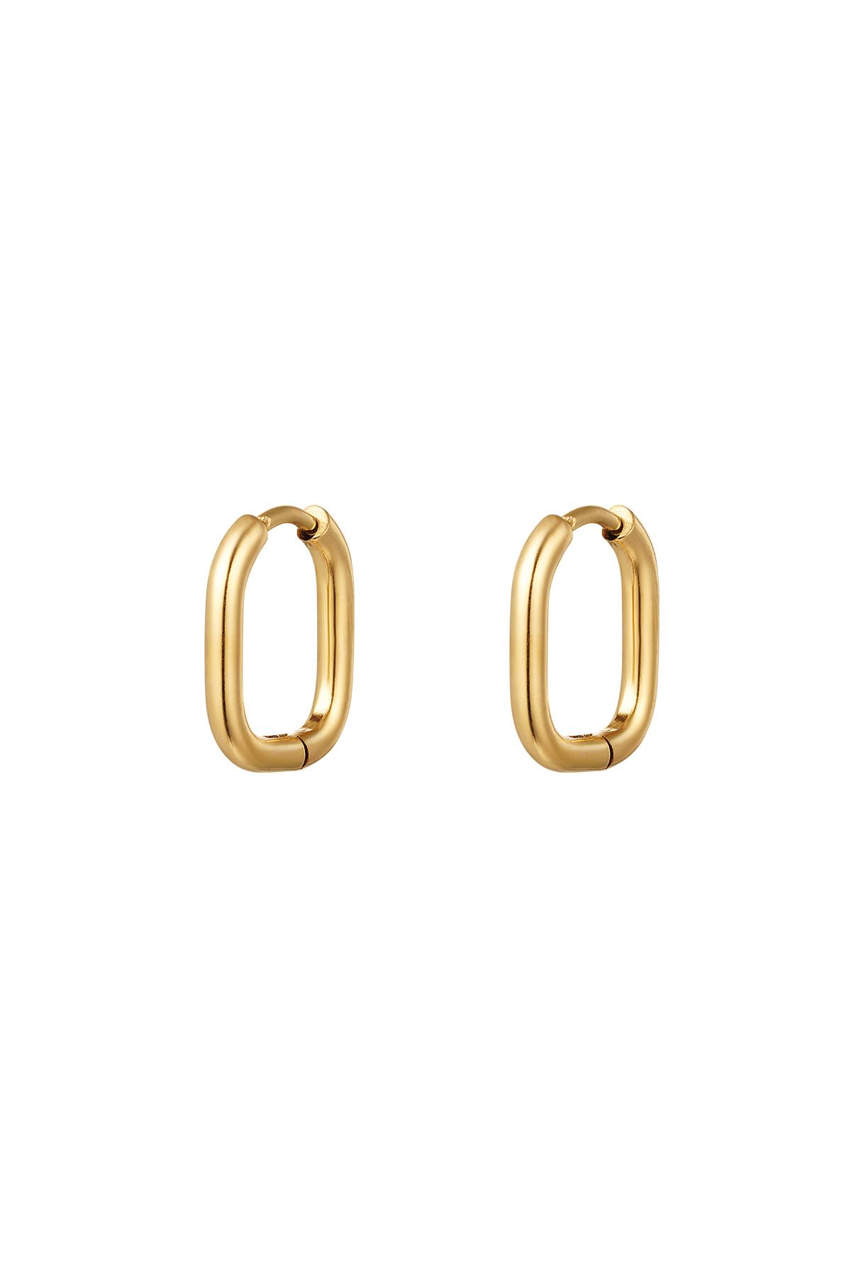 Earrings classic - small Gold Color Stainless Steel 2