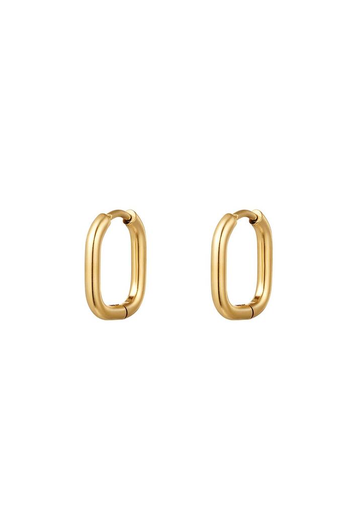 Earrings classic - small Gold Stainless Steel 