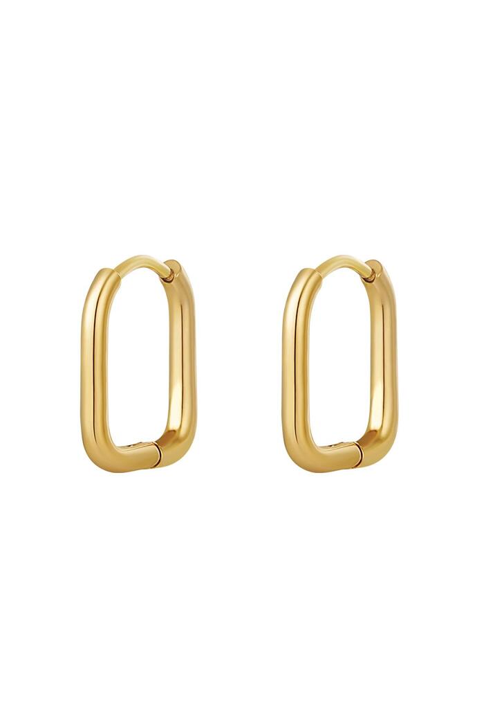 Earrings classic - large Gold Stainless Steel 