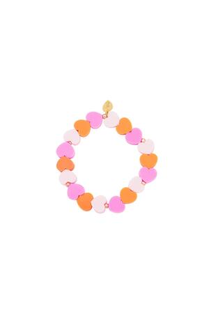 Kids - bracelet cœurs d'été - Collection Mère-Fille Rose polymer clay h5 