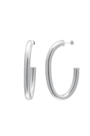 Massive hoop earrings  Silver Stainless Steel h5 