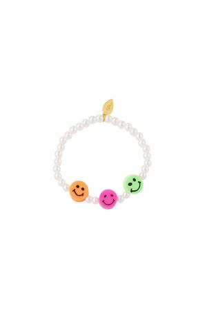 Pulsera colección Madre-Hija perla smiley - Niños Multicolor Perlas h5 