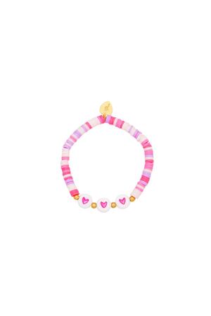 Kids - bracelet coeurs - Collection Mère-Fille Rosé polymer clay h5 