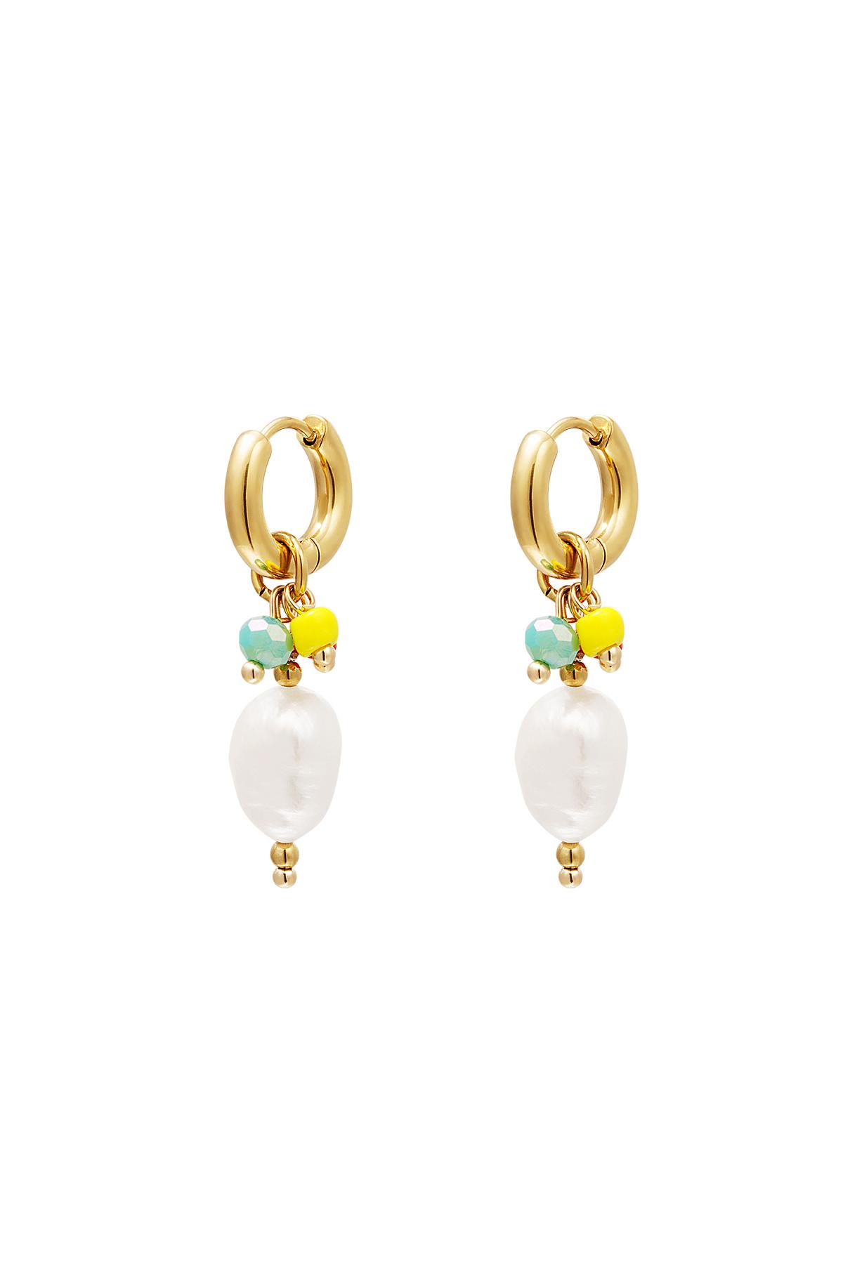 Dangling pearl - #summergirls collection Gold Stainless Steel h5 