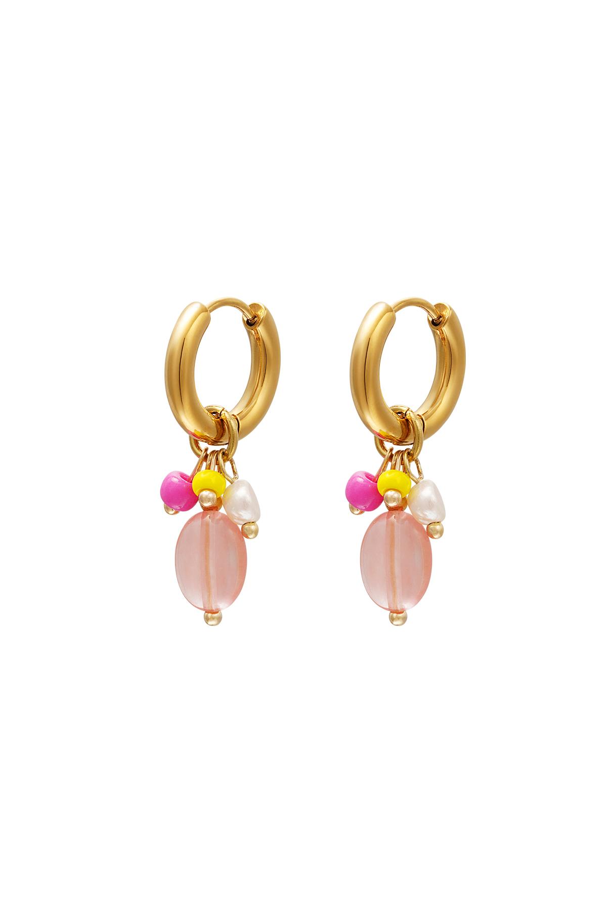 Dangling earrings Gold Stainless Steel h5 