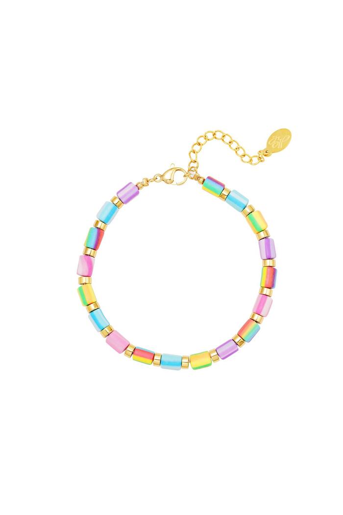 Bracelet perles couleurs d'été Multicouleur polymer clay 