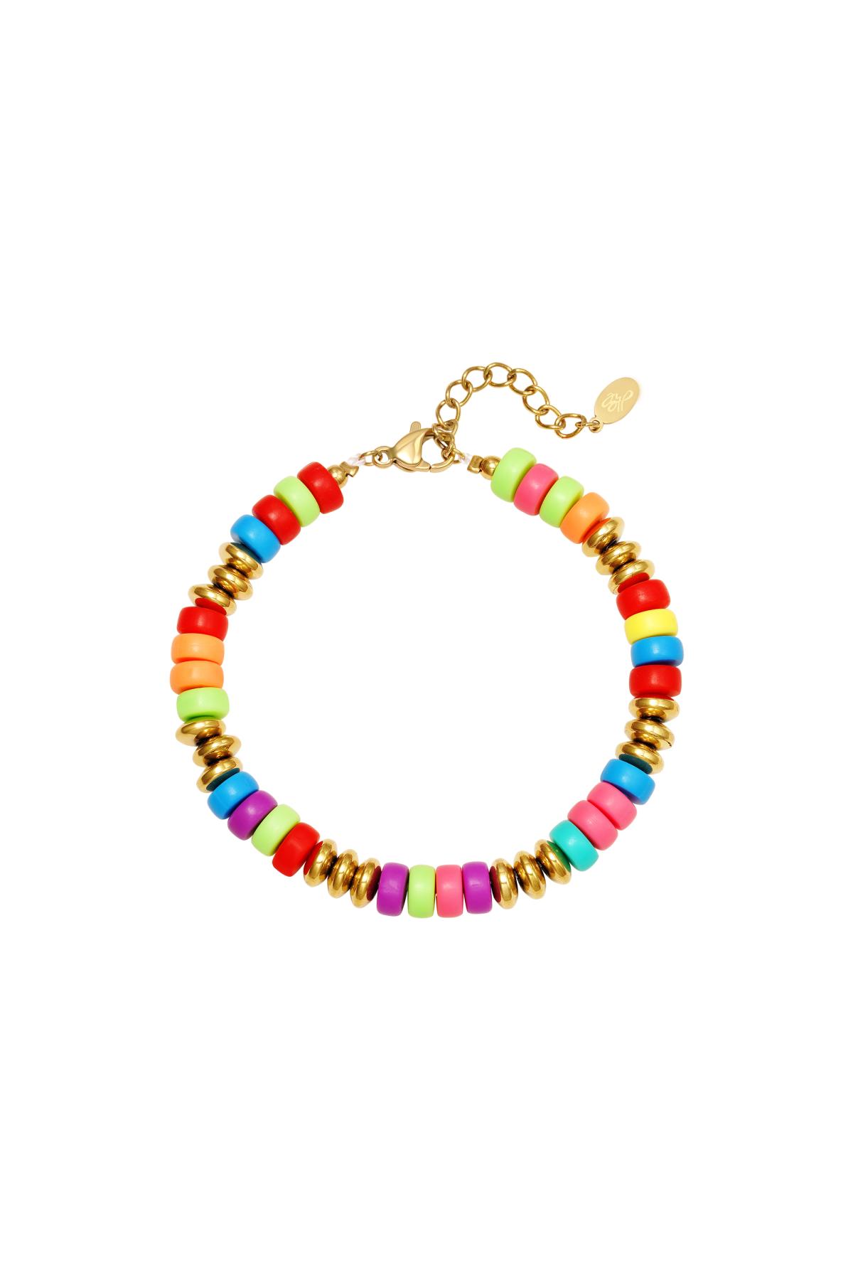 Colourful beads bracelet Multi Stainless Steel 2