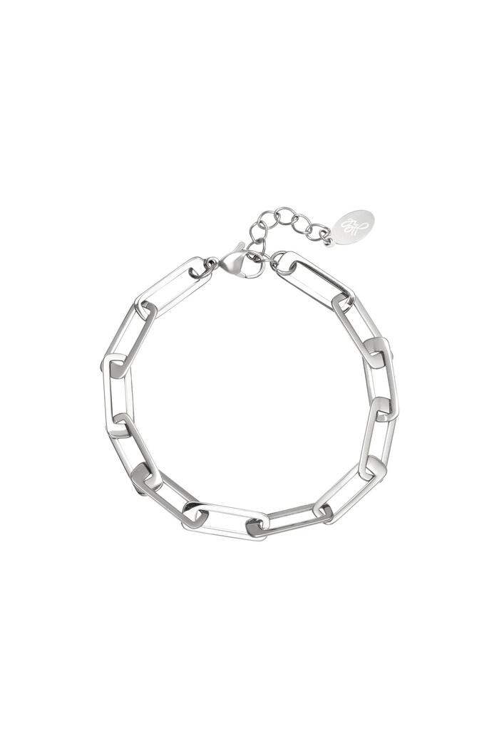 Chunky chain bracelet Silver Stainless Steel 