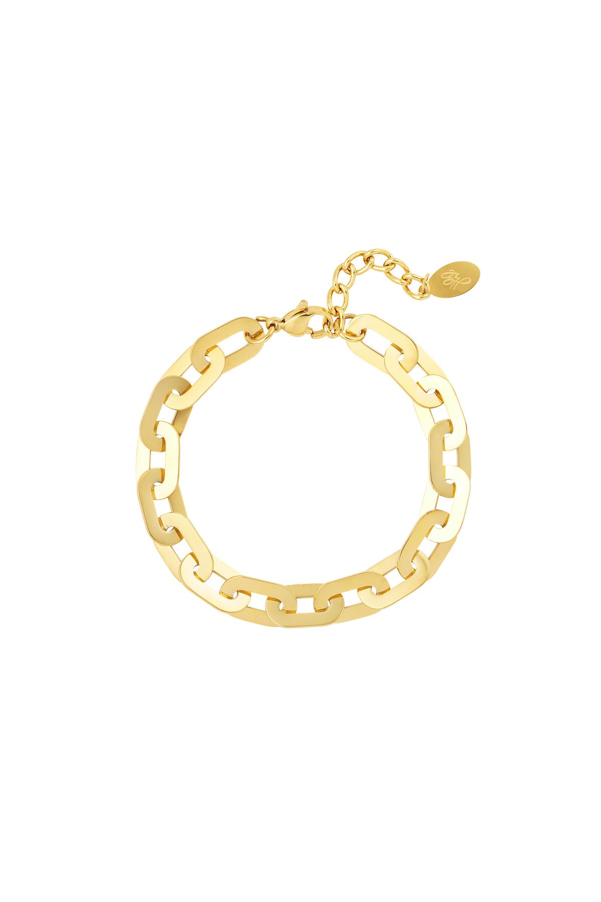 Pulsera con eslabones chic Oro Acero inoxidable