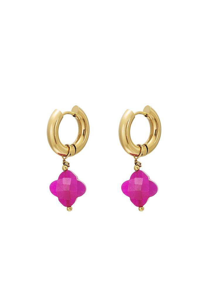 Boucles d'oreilles trèfle - collection #summergirls Rosé Acier inoxydable 