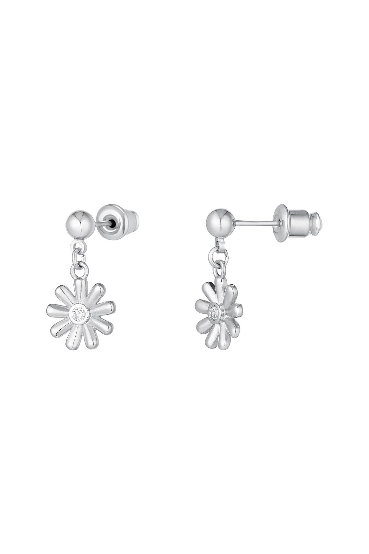 Earrings daisy - Sparkle collection Silver Copper h5 