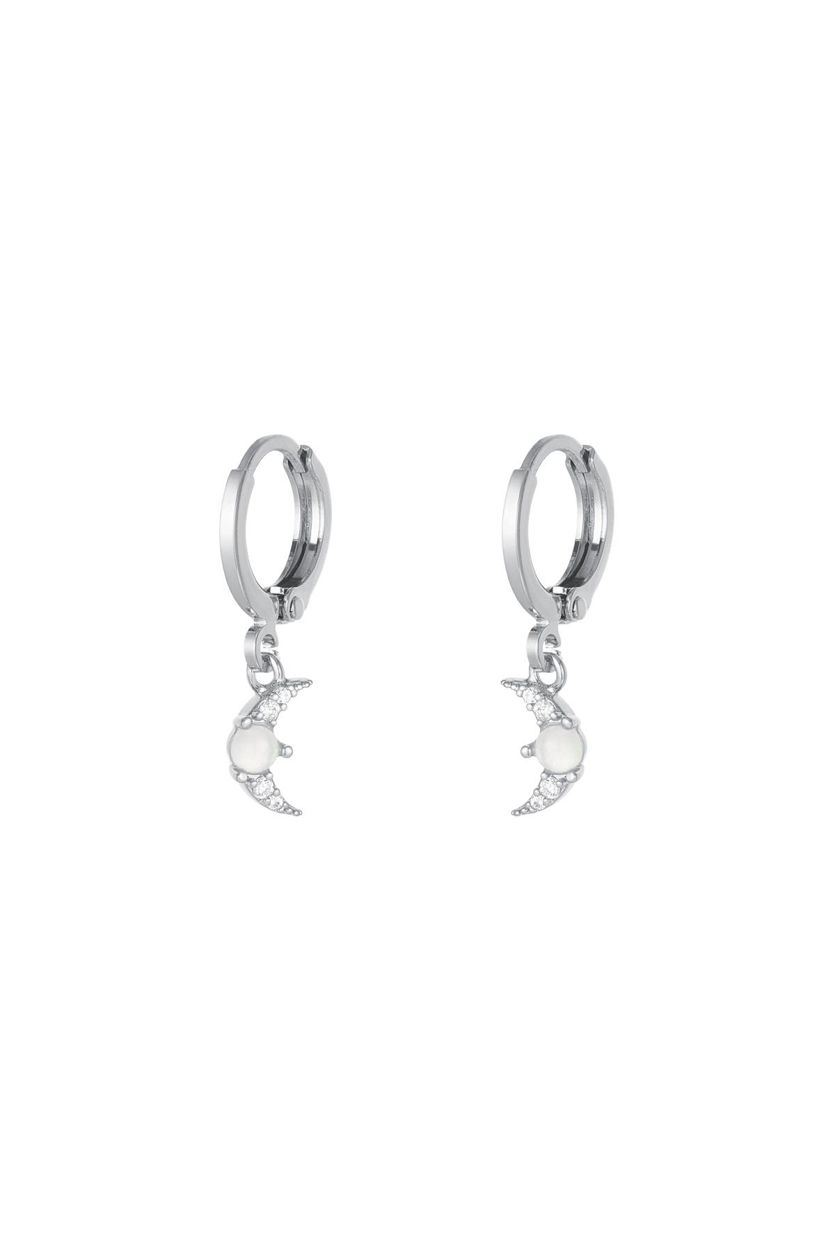 Earrings moon - Sparkle collection Silver Copper 