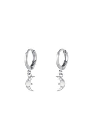Earrings moon - Sparkle collection Silver Copper h5 