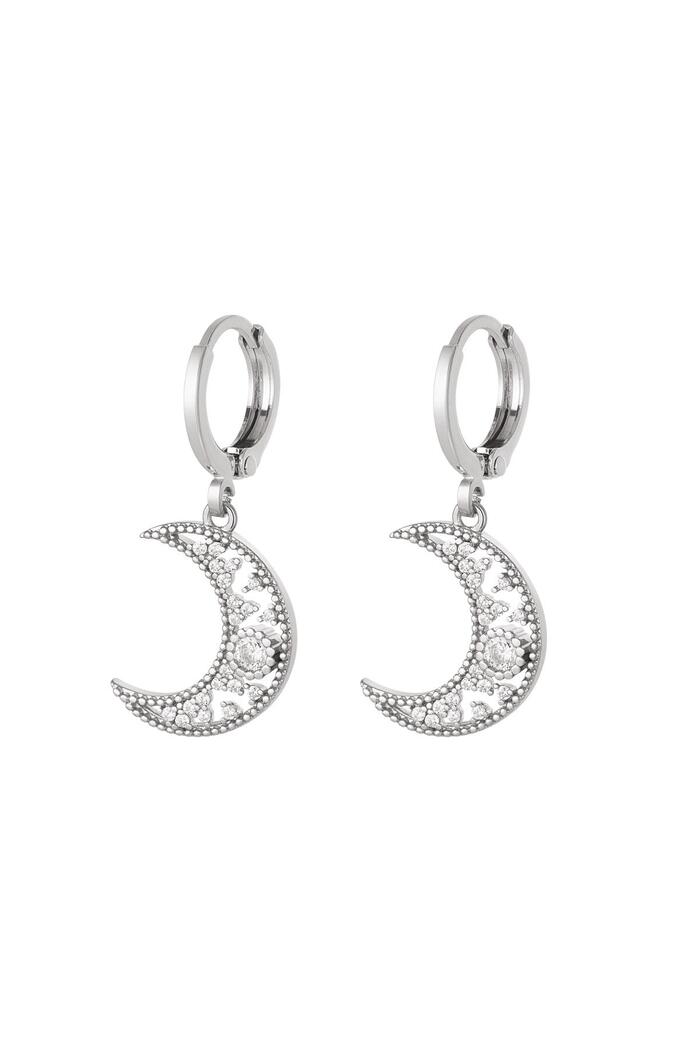 Earrings moon - Sparkle collection Silver Copper 