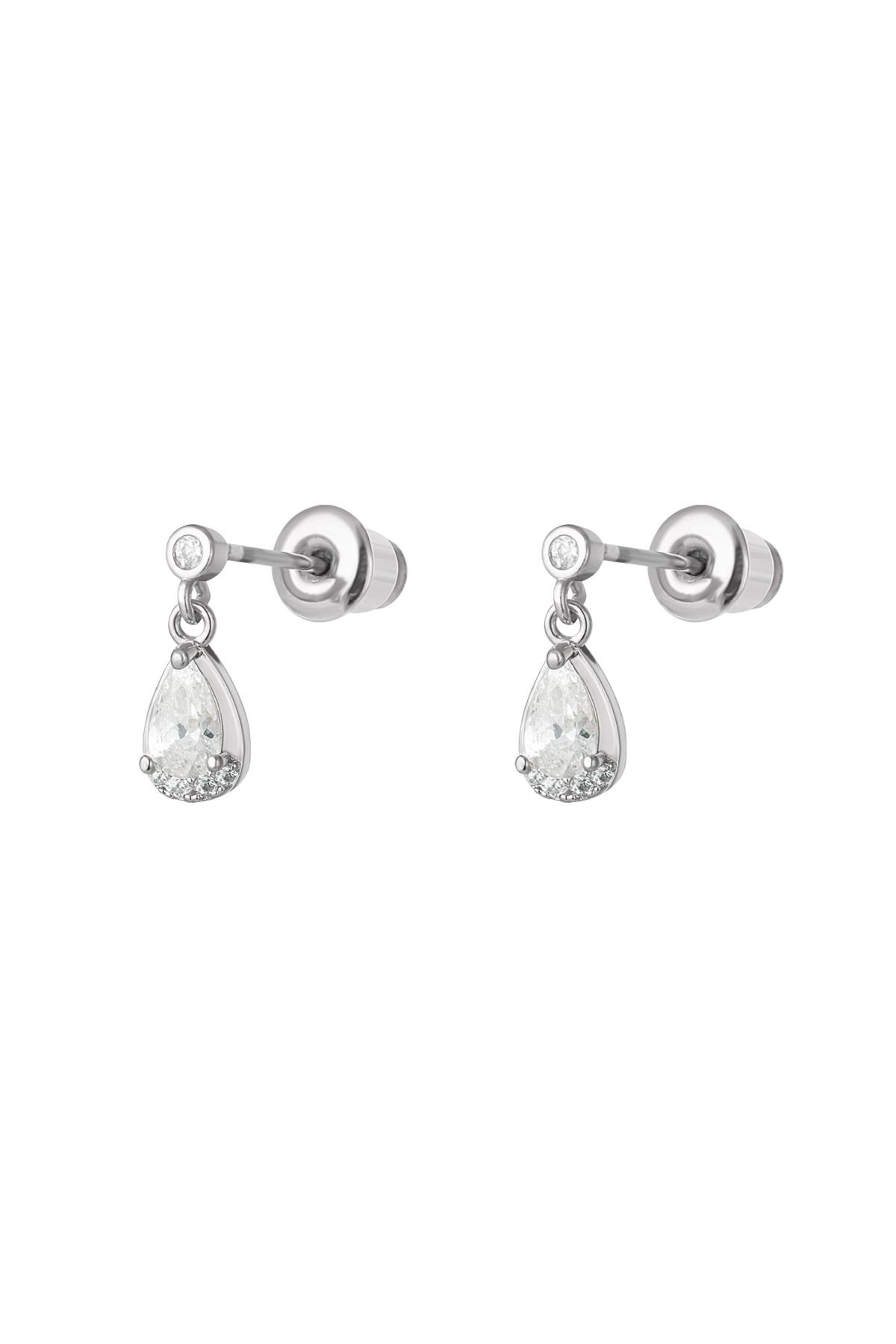 Drop earrings - Sparkle collection Silver Color Copper