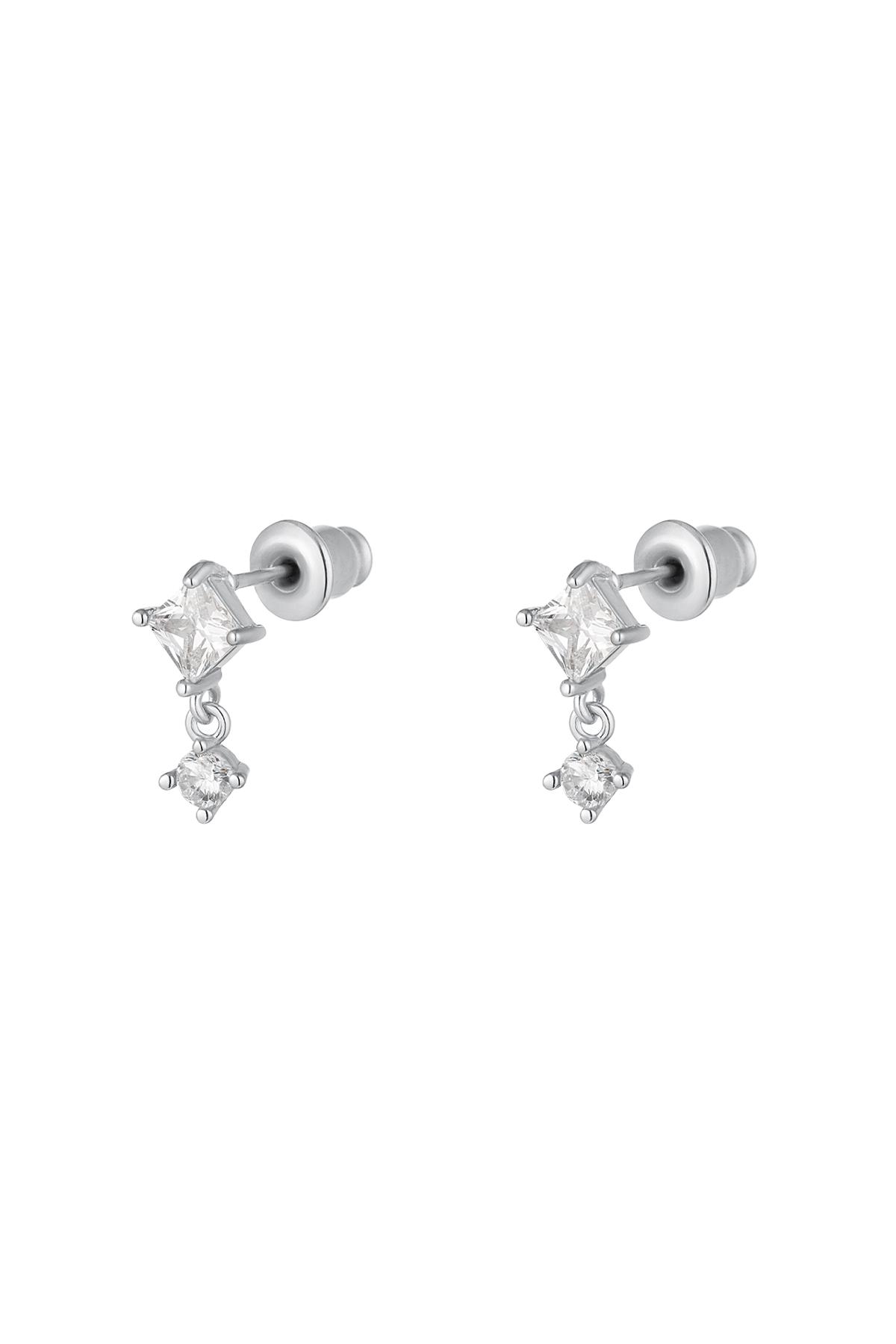 Ohrringe mit farbigen Steinen - Kollektion Sparkle Silber Kupfer h5 