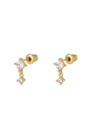 Ohrringe mit farbigen Steinen - Kollektion Sparkle Gold Kupfer h5 