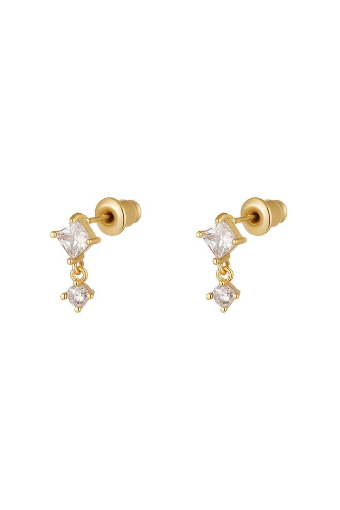 Ohrringe mit farbigen Steinen - Kollektion Sparkle Gold Kupfer 