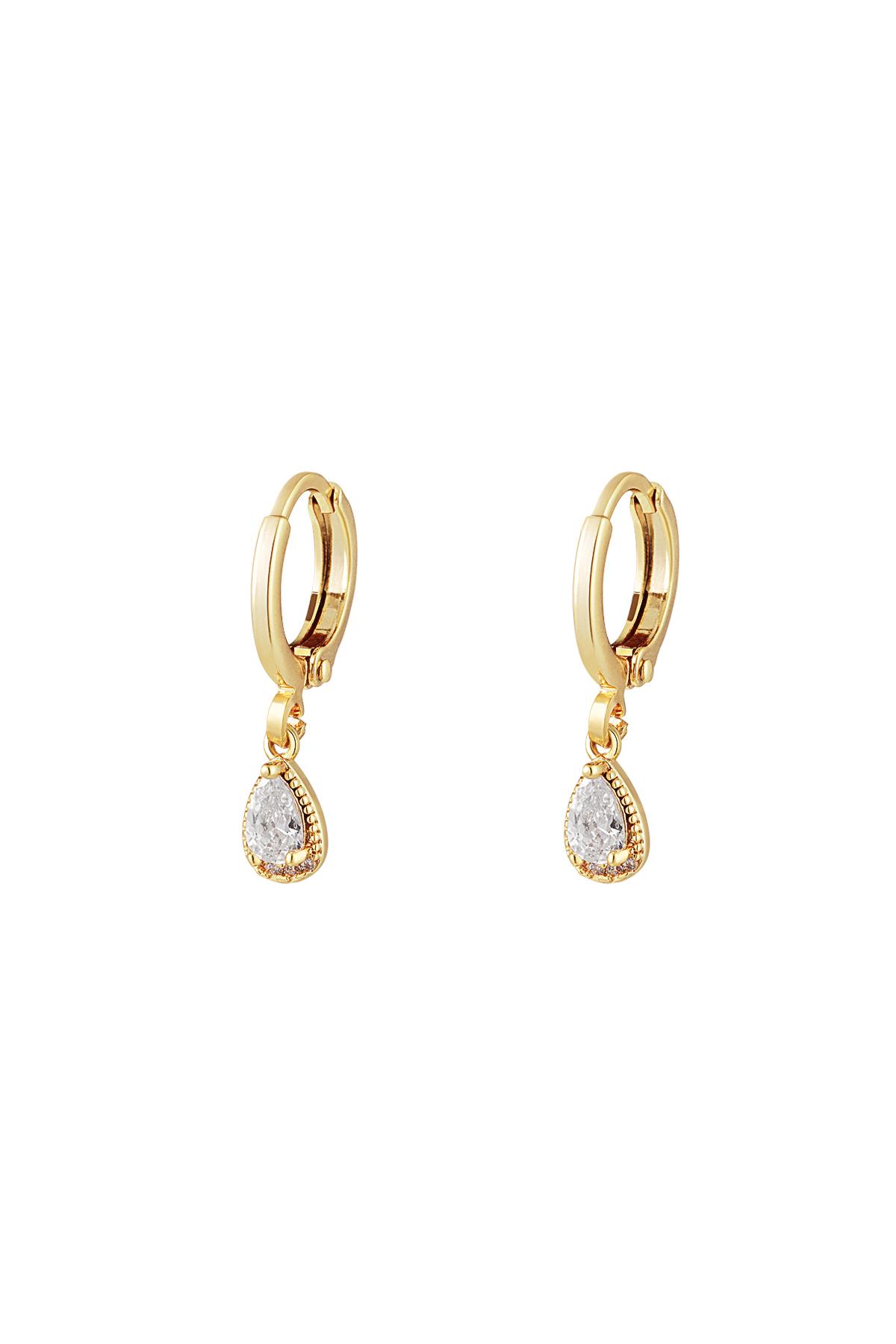 Drop earrings - Sparkle collection Gold Color Copper 2