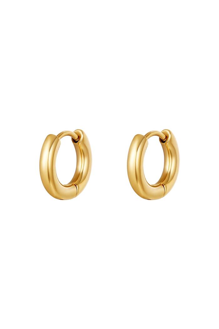 Basic creoles earrings - mini Gold Stainless Steel 