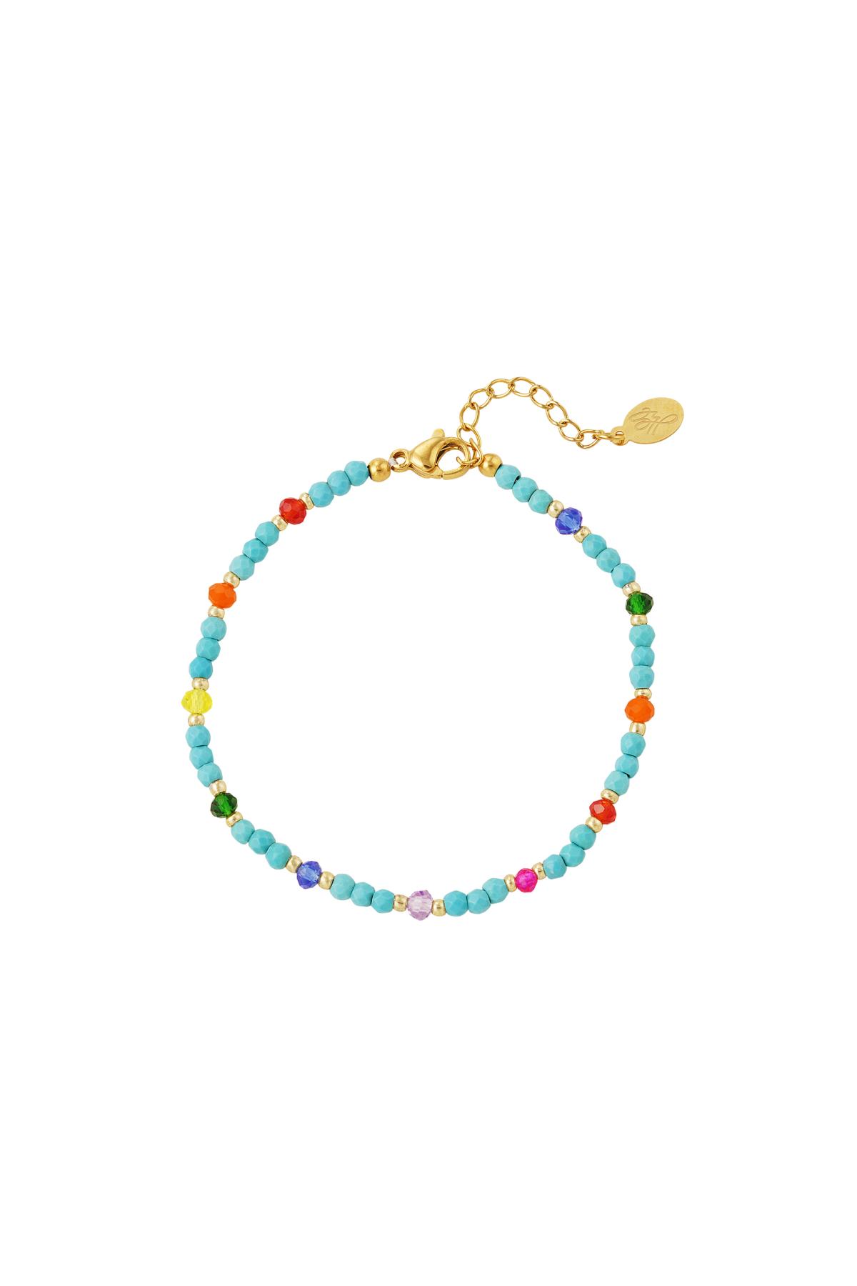 Blue Lagoon bracelet - Rainbow collection Turquoise Stainless Steel h5 