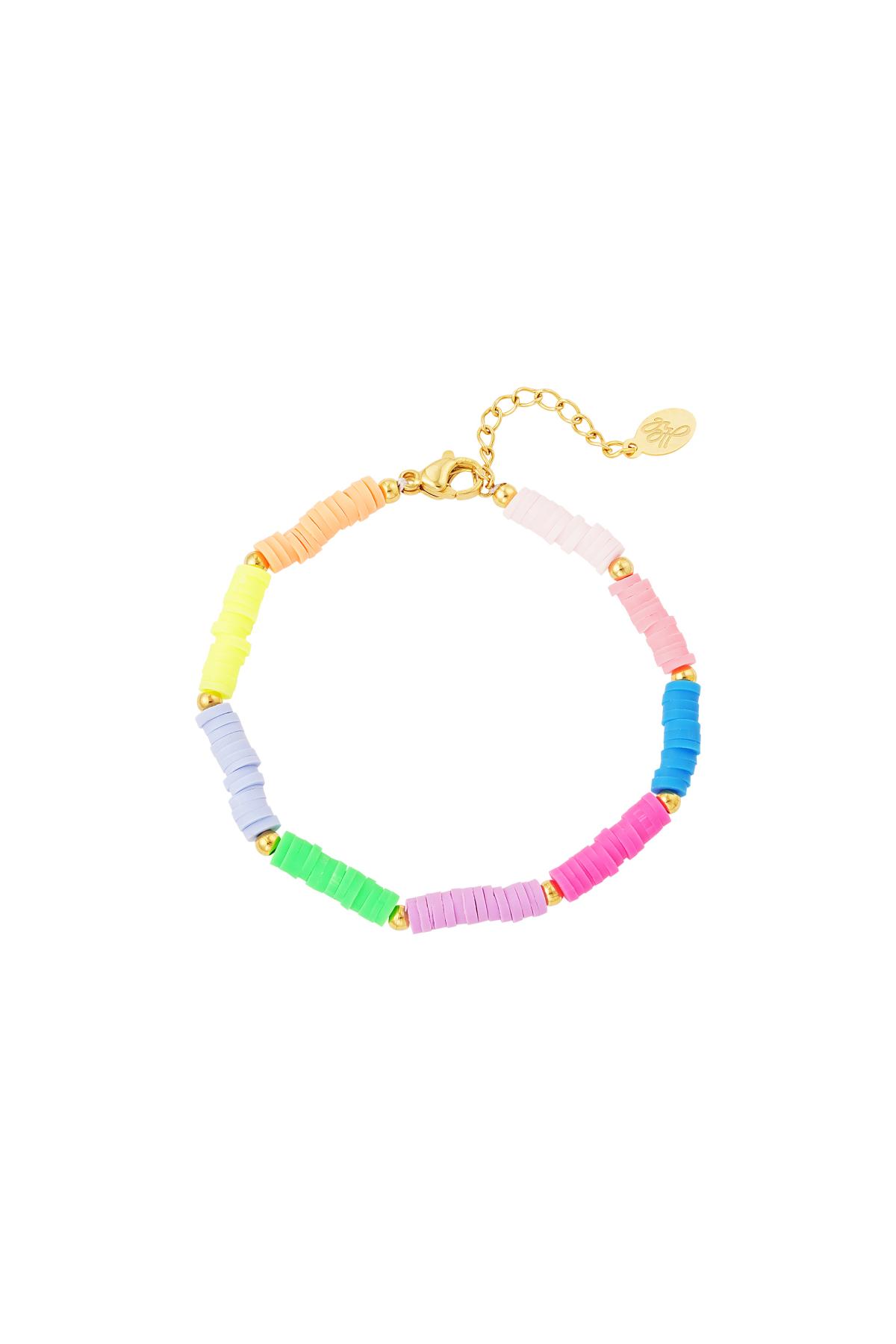 Neon-Regenbogen-Armband - Rainbow-Kollektion Multi Edelstahl