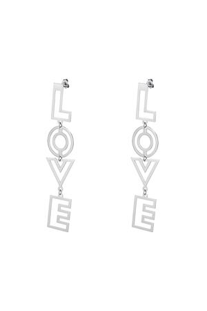 Love earrings Silver Stainless Steel h5 