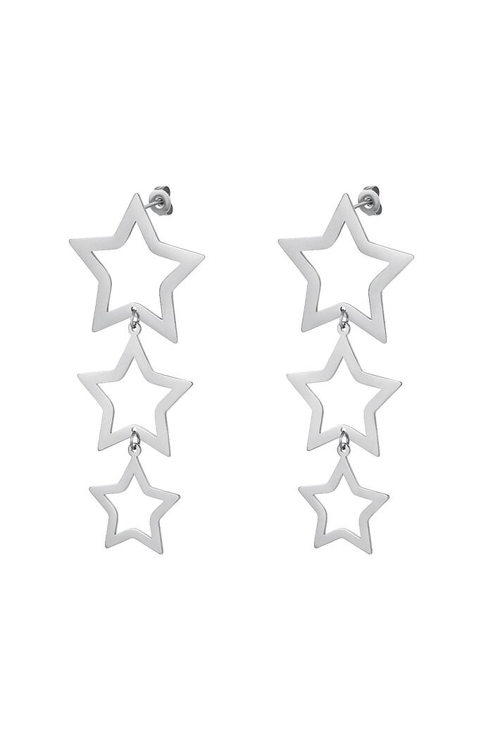 Stars earrings Silver Stainless Steel 